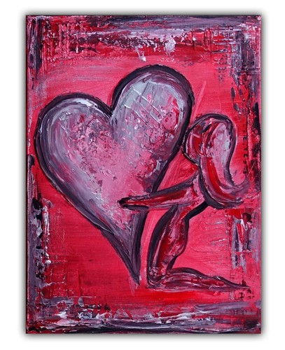 Acrylbild gemälde herz - gemälde,