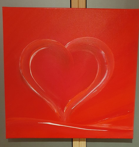 Rotes herz acryl - herz, bild