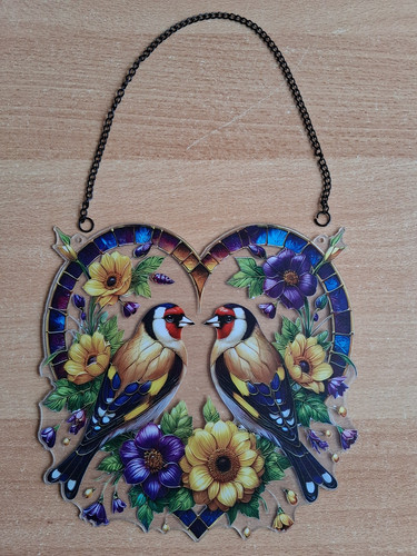 Fensterbild acryl vögel - fensterbild,, acryl,