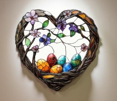 Acrylbild ostern ostereier - acrylbild,