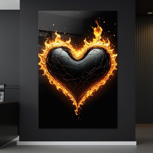 Wandbild luxus herz in - wandbild,