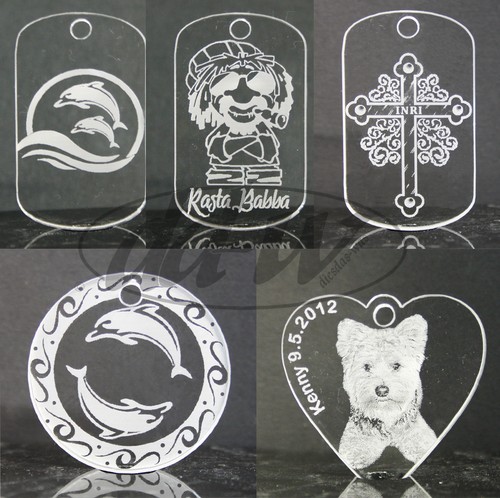 Acryl hundemarke dogtag - acryl,