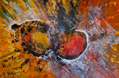 Acrylbild orig zellteilung - acrylbild,