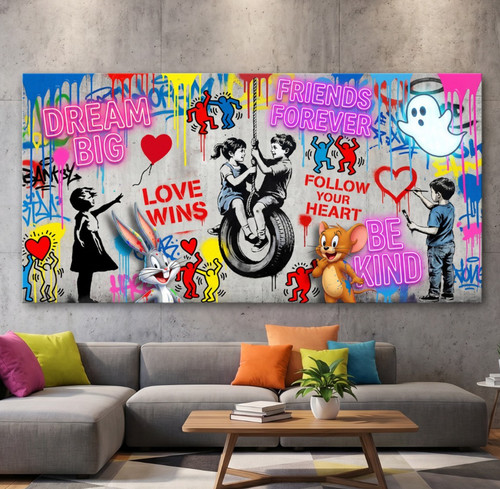Banksy graffiti wandkunst - banksy,