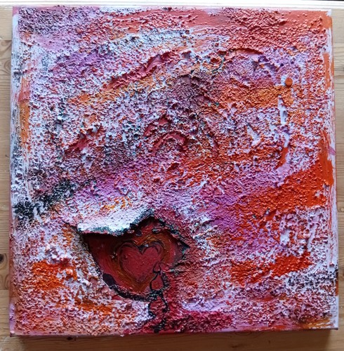 Acrylbild auf keilrahmen herz - auf,