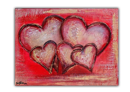 Acrylbild gemälde fünf - acrylbild,