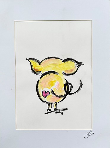 Schweinchen acrylbild - schweinchen,,