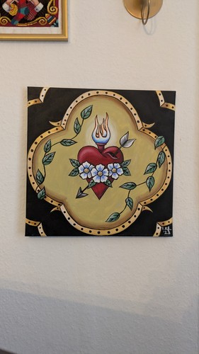 Acryl bild gemälde herz - gemälde,