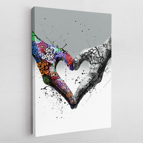 Leinwandbild poster acryl pop - leinwandbild,