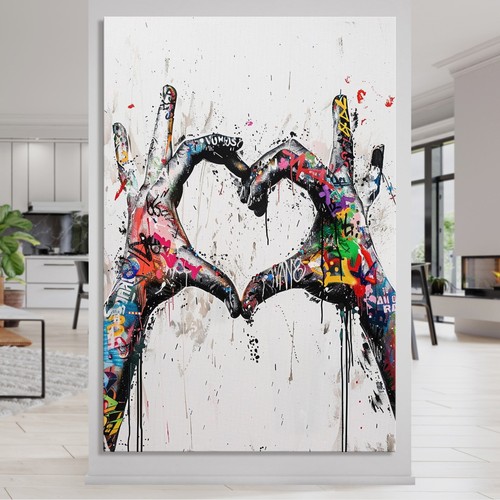 Wandbild banksy herz - ✅, wandbild,
