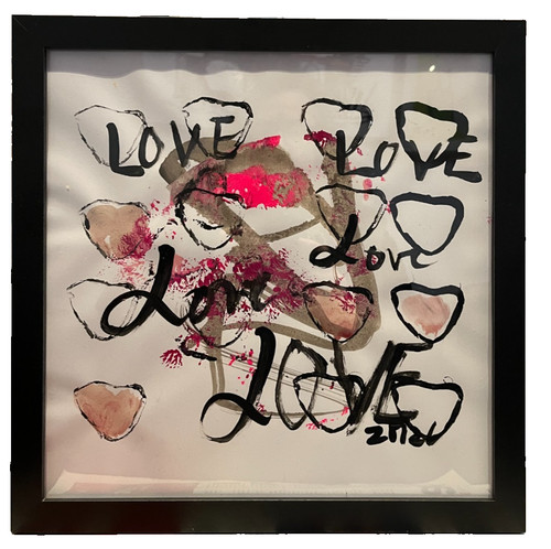 Love herz popart - orig, sign