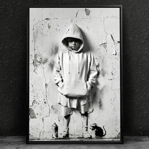Wandbild street art banksy - wandbild,