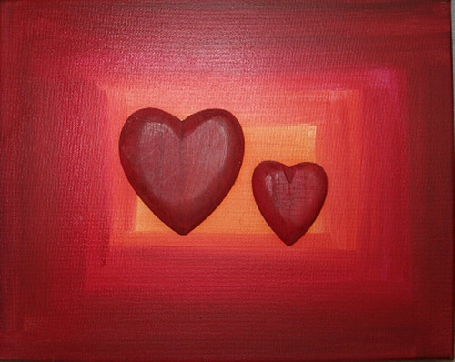 Herzen bild hochzeit acryl - herzen,