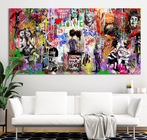 Banksy graffiti wandkunst - banksy,