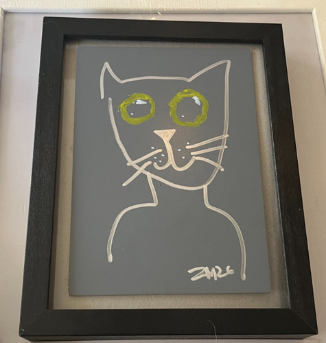 Katze portrait acrylbild - portrait,