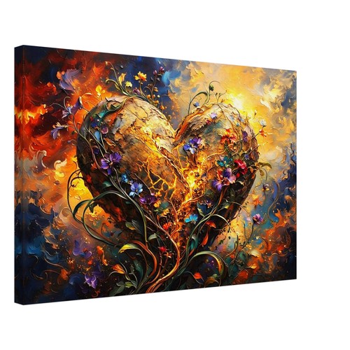 Flammendes herz blumen - herz,