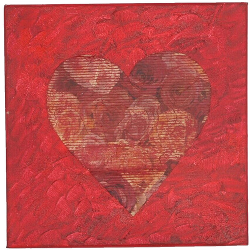 Rosenherz bild hochzeit acryl - rosenherz,
